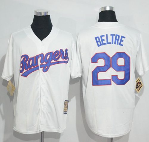 Rangers #29 Adrian Beltre White Cooperstown Stitched MLB Jersey